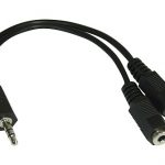 Untitled document 	  * 1x 3.5 mm stereo jack plug to 2x 3.5mm stereo jack    * Length: 20cm